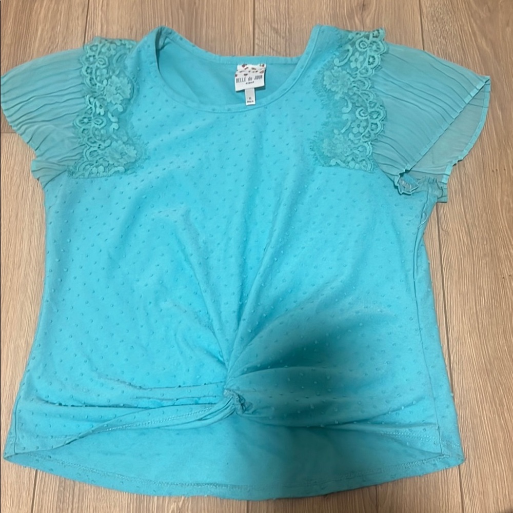 Belle Du Jour Turquoise Blouse